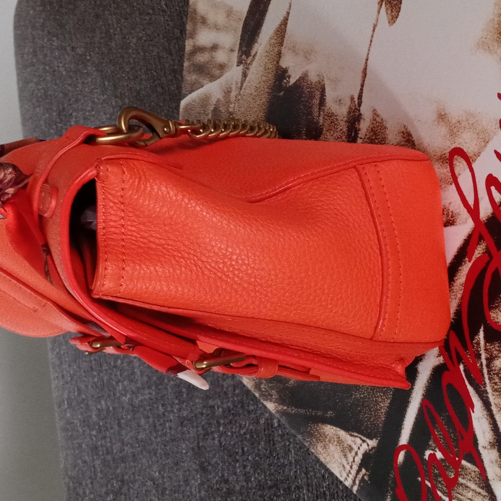 ๐Polo Ralph Lauren๐ - Orange Vachetta "School" Crossbody Satchel - Picture 5 of 16